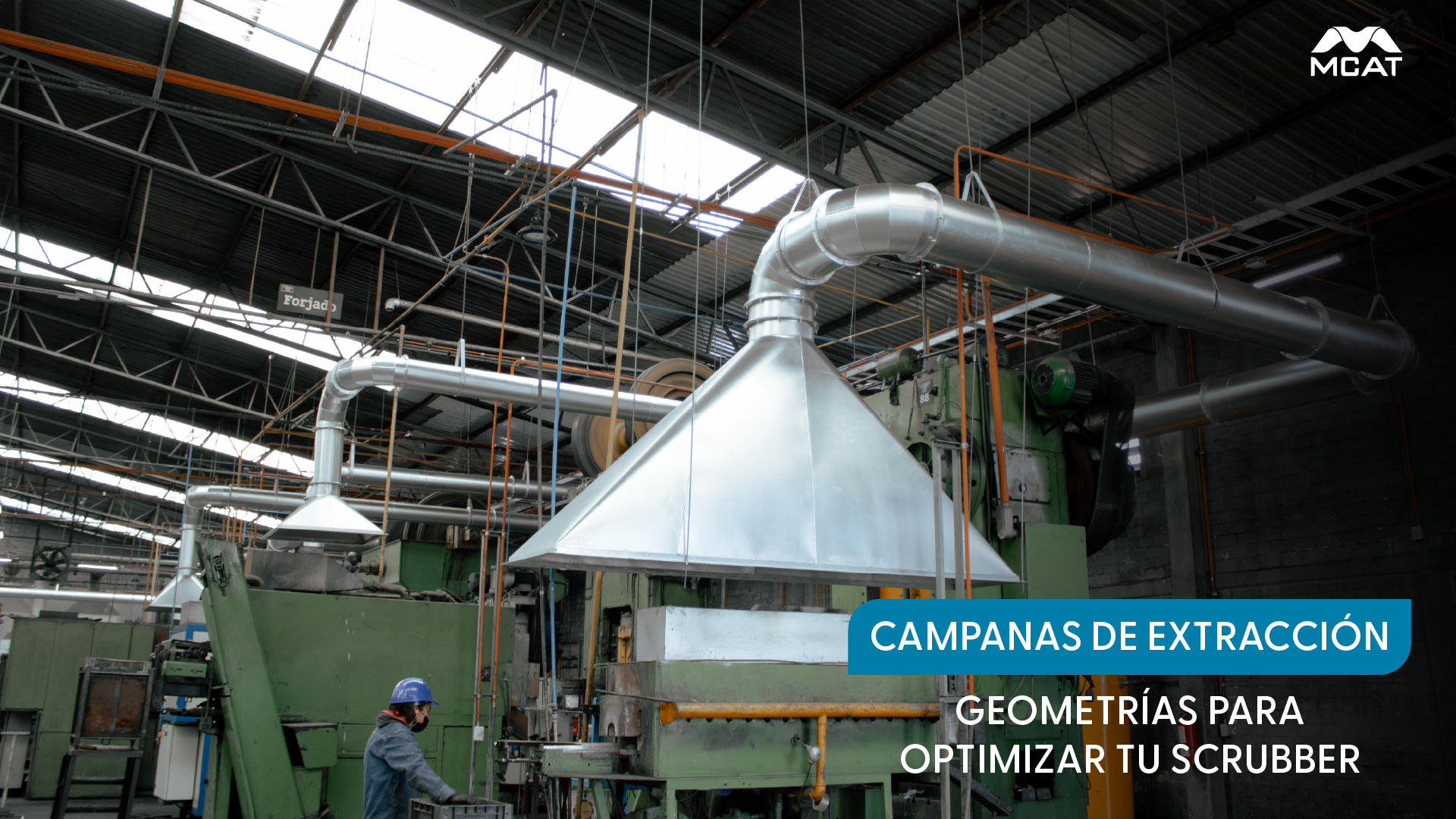 Diseño de campanas de extracción industrial conectadas a un sistema scrubber